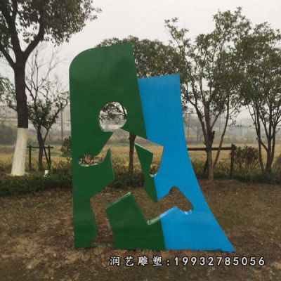 广场不锈钢剪纸雕塑