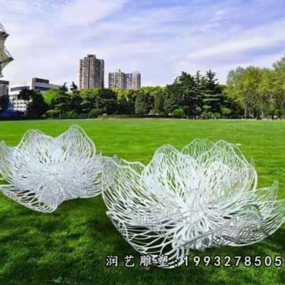 公园不锈钢花景观雕塑