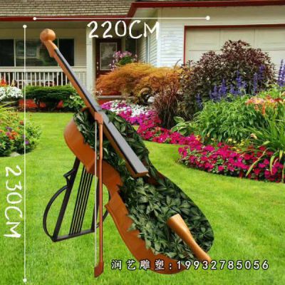 公园不锈钢大提琴雕塑