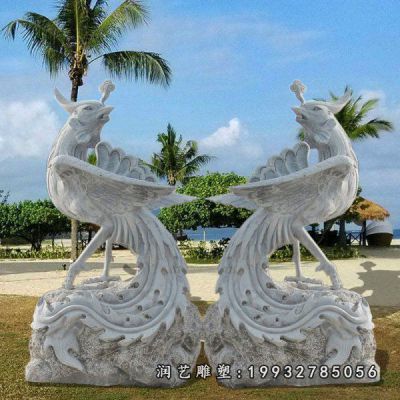 商业街凤凰动物石雕