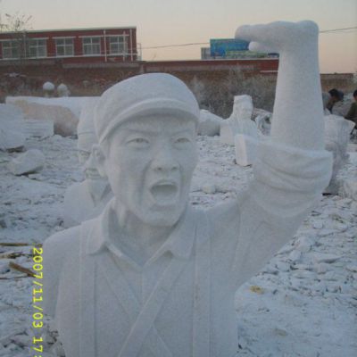 公园董存瑞人物石雕