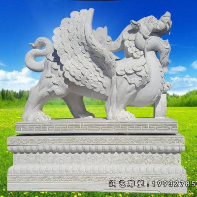 景区独角兽动物石雕