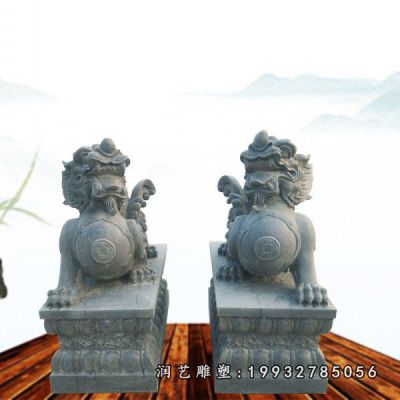 酒店狮子动物石雕