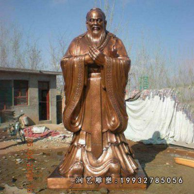 小区孔子人物铜雕