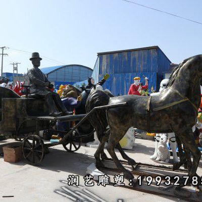 游乐场马车景观铜雕