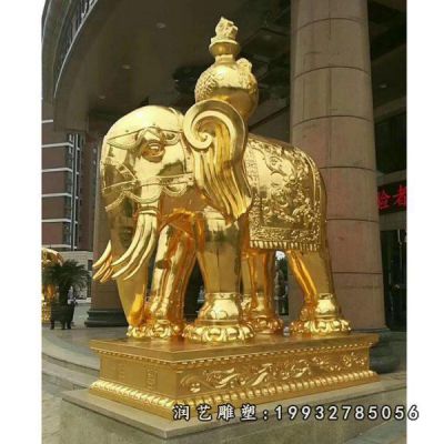 企业大象动物铜雕