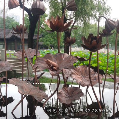 庭院荷花景观铜雕