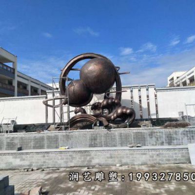 街道葫芦景观铜雕