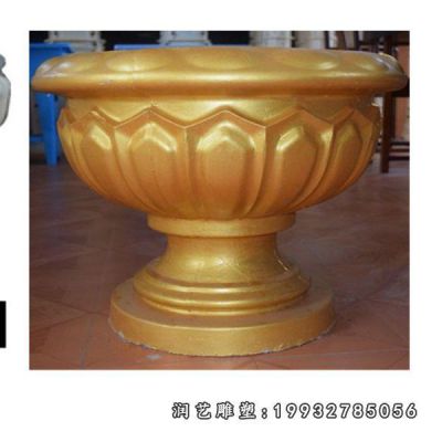 酒店花盆景观铜雕