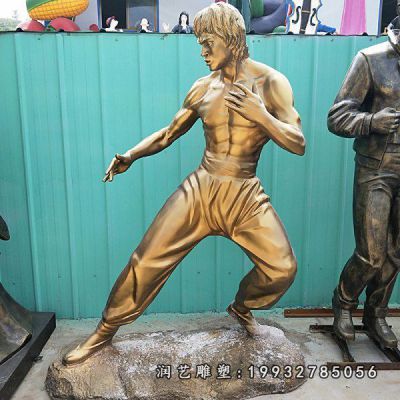 景区李小龙人物铜雕