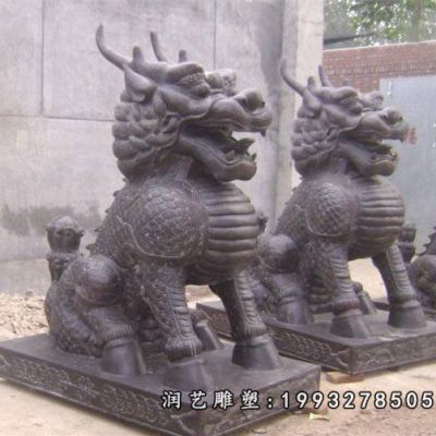 公司麒麟动物铜雕