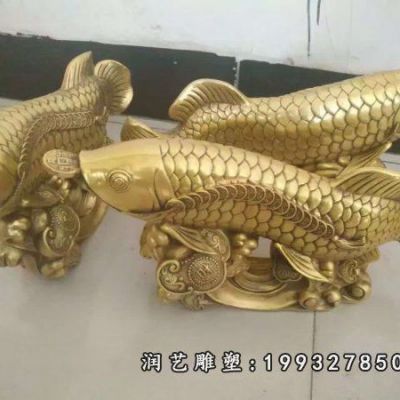 小区动物鱼铜雕