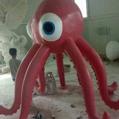 城市玻璃钢章鱼雕塑