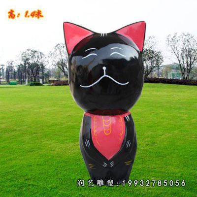 庭院玻璃钢猫动物雕塑