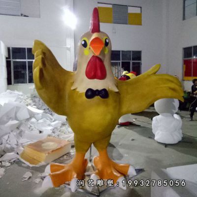 庭院玻璃钢鸡动物雕塑