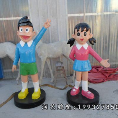园林玻璃钢哆啦A梦雕塑