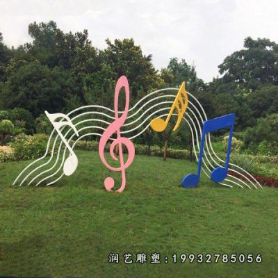 游乐场不锈钢音符雕塑