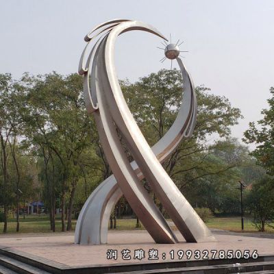 园林不锈钢光辉雕塑