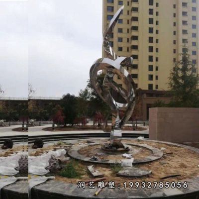 庭院不锈钢螺旋雕塑