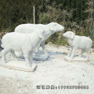 公司动物羊石雕