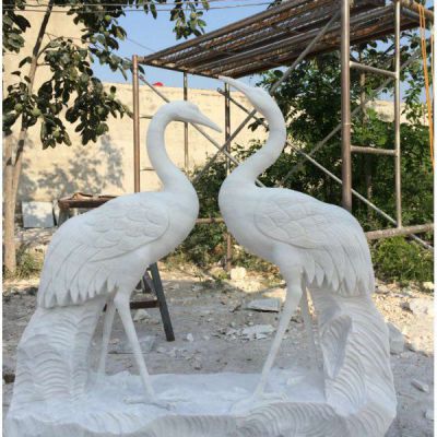 企业仙鹤动物石雕