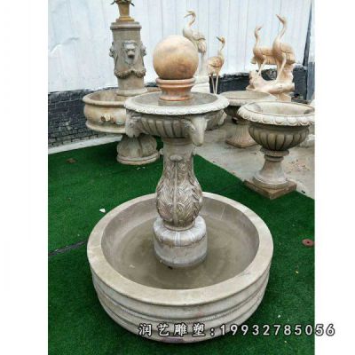 街道景观风水球石雕