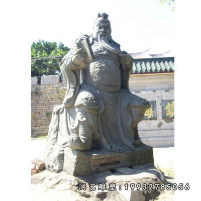 景区人物关公石雕