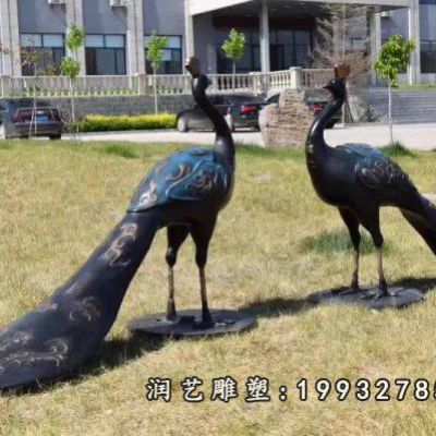 园林孔雀动物铜雕