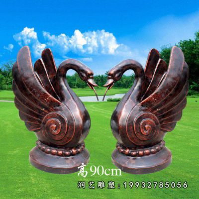 景区天鹅动物铜雕