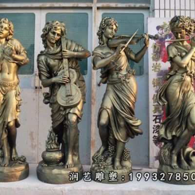 景区西方人物铜雕