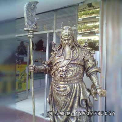 商场人物关公铜雕
