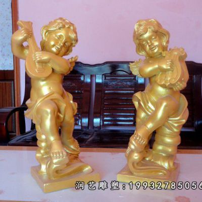 商业街人物天使铜雕