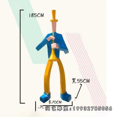 公园玻璃钢音乐人雕塑