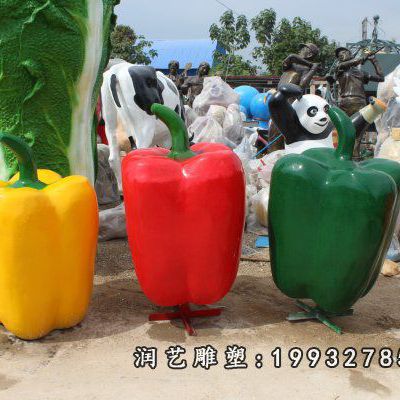 城市玻璃钢彩椒雕塑