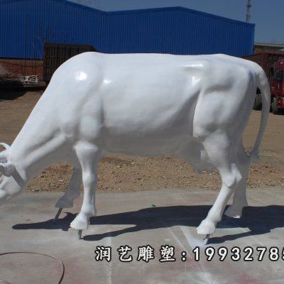 园林玻璃钢牛动物雕塑