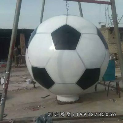 街道不锈钢足球雕塑