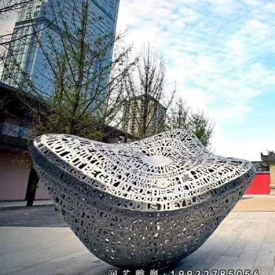 校园不锈钢元宝雕塑