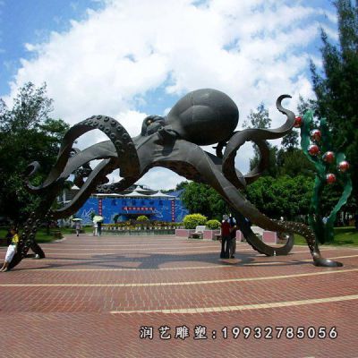 街道不锈钢章鱼雕塑