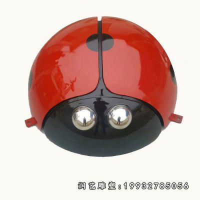 园林不锈钢动物瓢虫雕塑