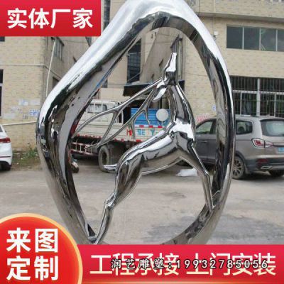 景区不锈钢动物鹿雕塑