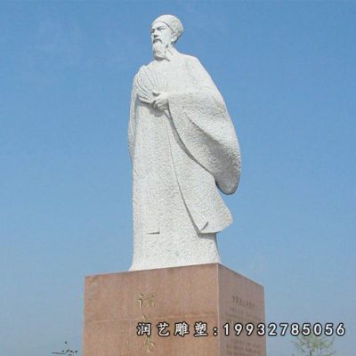 酒店人物诸葛亮石雕