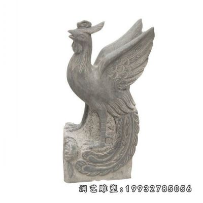 草坪动物凤凰石雕