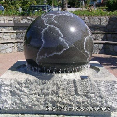 校园景观地球石雕