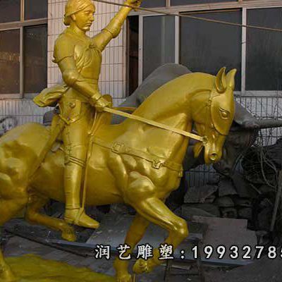 商场骑马人物铜雕