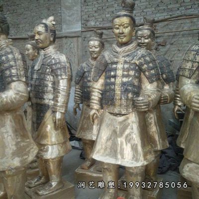 游乐场人物兵马俑铜雕