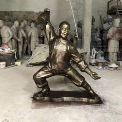 庭院人物茶文化铜雕