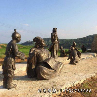 景区古代人物铜雕