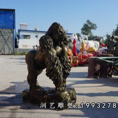 公司动物猩猩铜雕