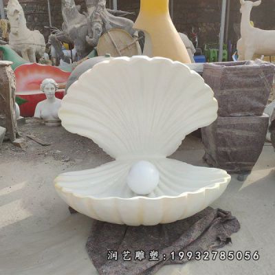 广场玻璃钢贝壳雕塑