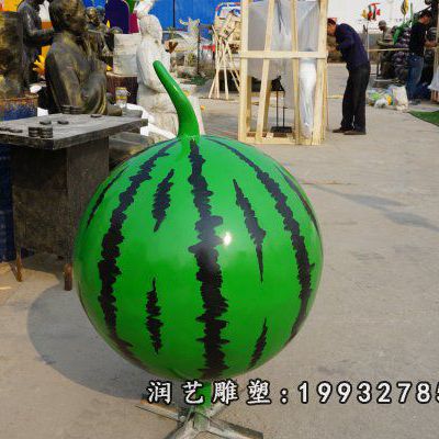 庭院玻璃钢西瓜雕塑